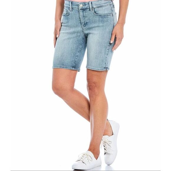 NYDJ Ella Side Seam Slit Denim Shorts Women's Size 0 NWT - Picture 2 of 10